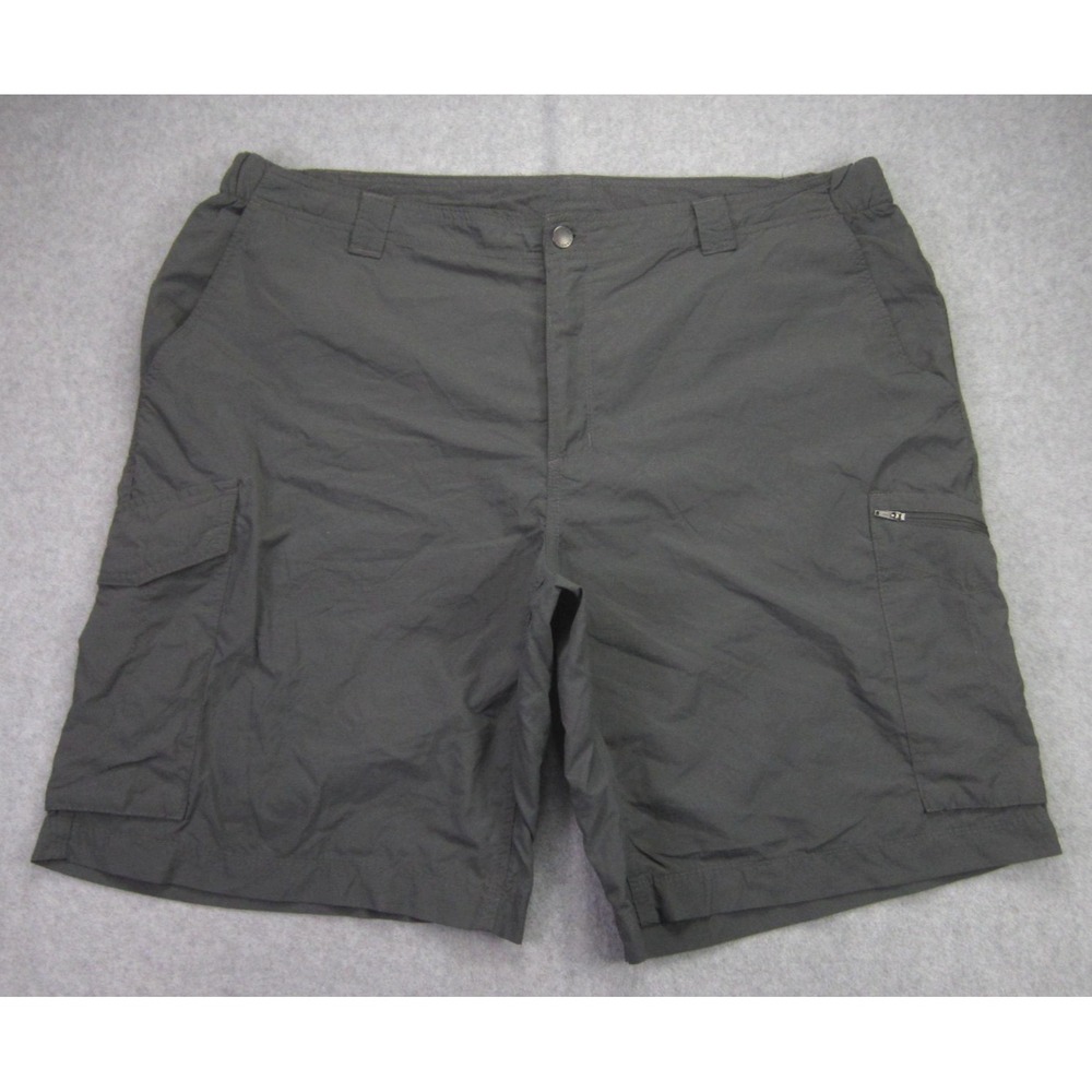 Columbia Shorts Mens 42 Gray Omni Shade Nylon Cargo Hiking Fishing Active UPF